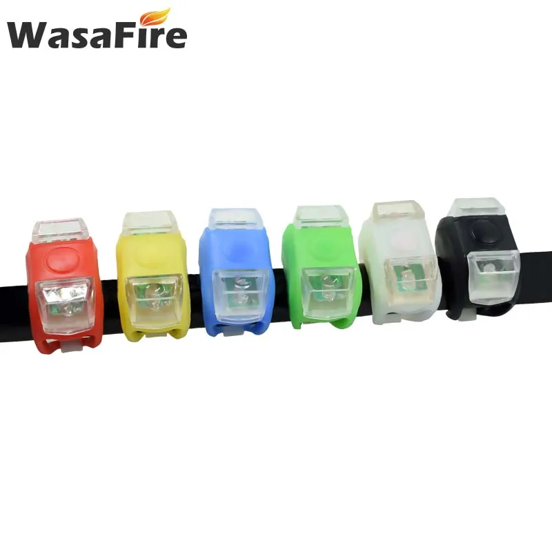 WasaFire мини-велосипед передний задний светильник светодиодный фонарь для велосипеда в силиконовом корпусе светильник Вспышка 3 режима Предупреждение задний фонарь водонепроницаемый велосипедный задний светильник