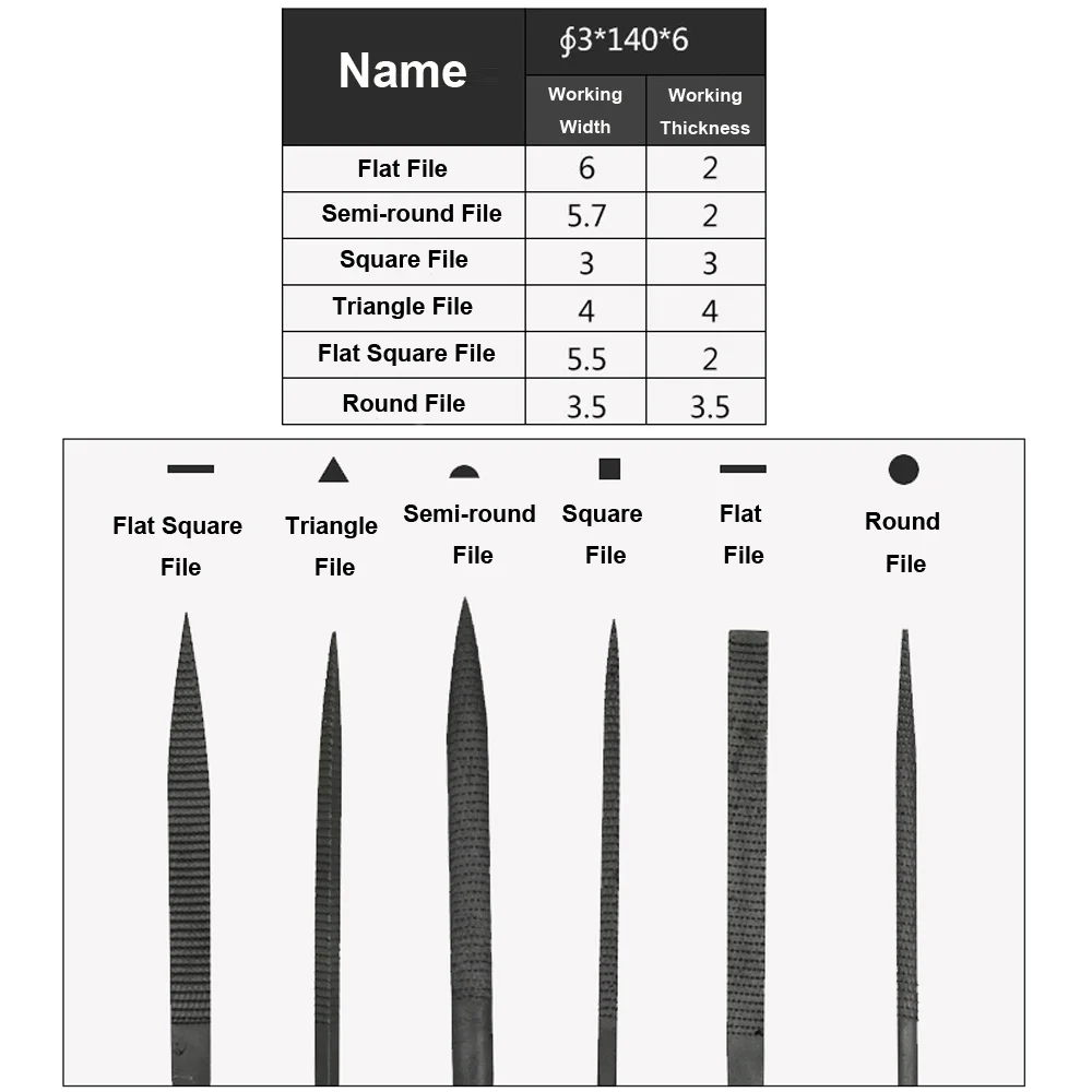 6 шт. плоский напильник и набор Rasp с эргономичными ручками плоские круглые треугольные квадратные файлы набор для дерева/металла/нефрита/керамики