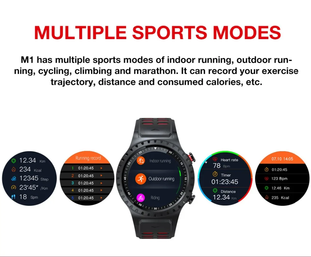 M1 Смарт часы Поддержка SIM телефонные звонки, GPS Smartwatch телефон для мужчин и женщин водонепроницаемый монитор сердечного ритма часы спортивный браслет для фитнеса