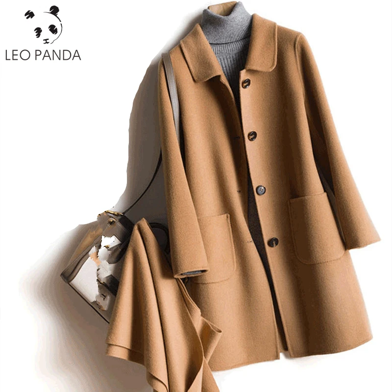 Wool Coat Female Autumn Winter Jackets Women Fashion New Long Woolen jacket High Quality Casual Woman manteau femme