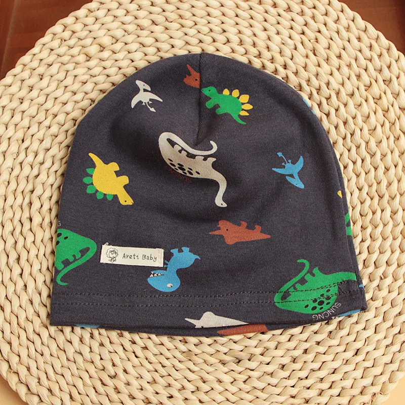 Spring Autumn Thin Baby Hat Beanie Children Girls Cartoon Animals Print Cotton Hats Newborn Kids Caps Baby Boy Beanies Bonnet 5