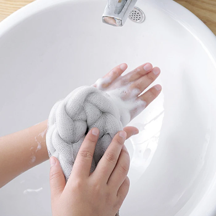 Длинная Спина скруббер полотенце для ванной мочалки душ Губка Сетка мяч набор для отшелушивания SEP99