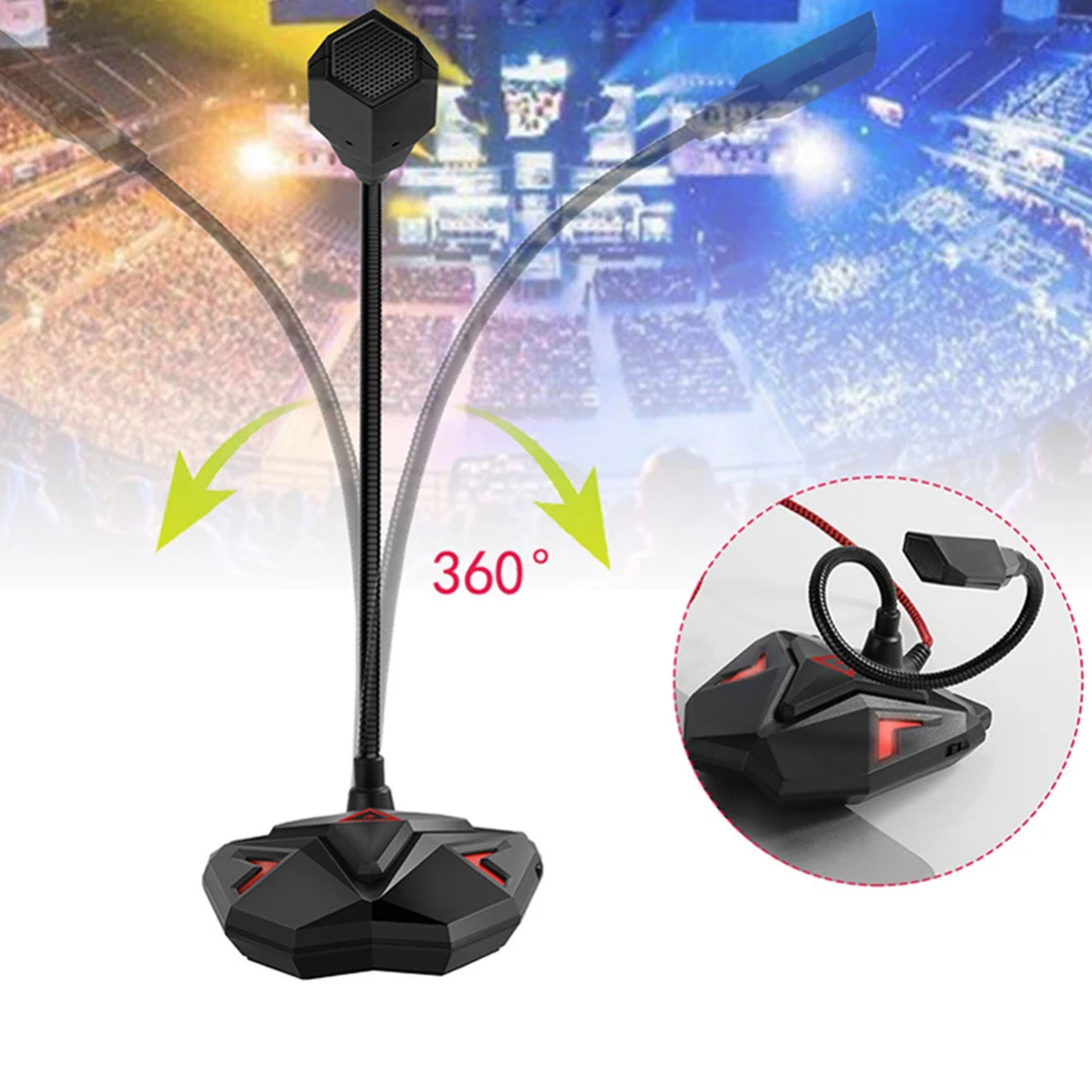 G55 гибкий USB проводной игровой конденсаторный Студийный микрофон вещания Аудио Микрофон