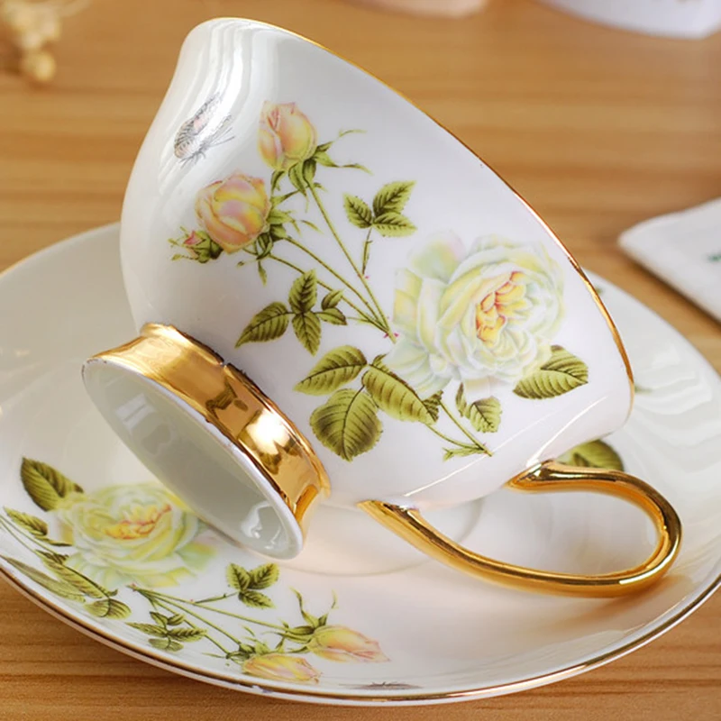 Кофейная чашка высшего класса из костяного фарфора креативная Европейская