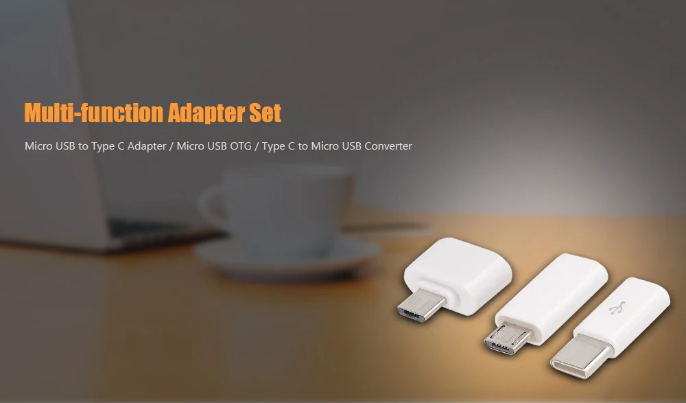 Адаптер Micro USB для type C+ Micro USB OTG+ type C для Micro USB