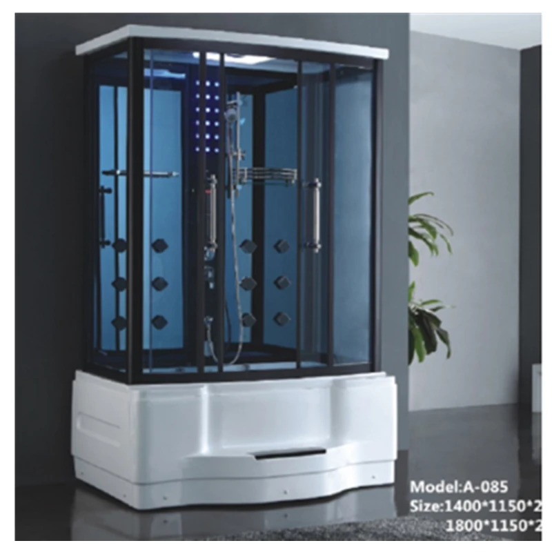Luxury steam shower room with whirlpool massage bathtub Luxury steam shower room with whirlpool massage bathtub