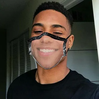 

1PC Face Mask Unisex Protection Clear Window Visible Expression For The Deaf And Hard Of Hearing Mouth Cover Mascarilla