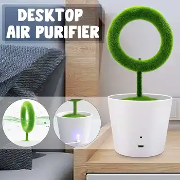 

Mini Air Purifier 5V Desktop Negative Ions Purifier Portable Air Lonizer Artificial Bonsai Design Home Office Nice Decor