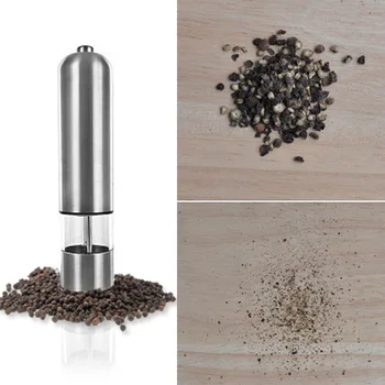 

Stainless Steel Automatic Battery Operated Salt and Pepper Mill Grinder