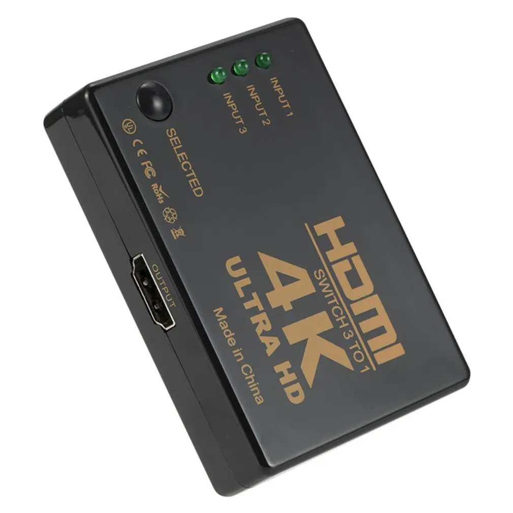 HDMI переключатель сплиттер 3 в 1 выход Ультра HD аудио видео адаптер HDMI игровое устройство сплиттер коробка