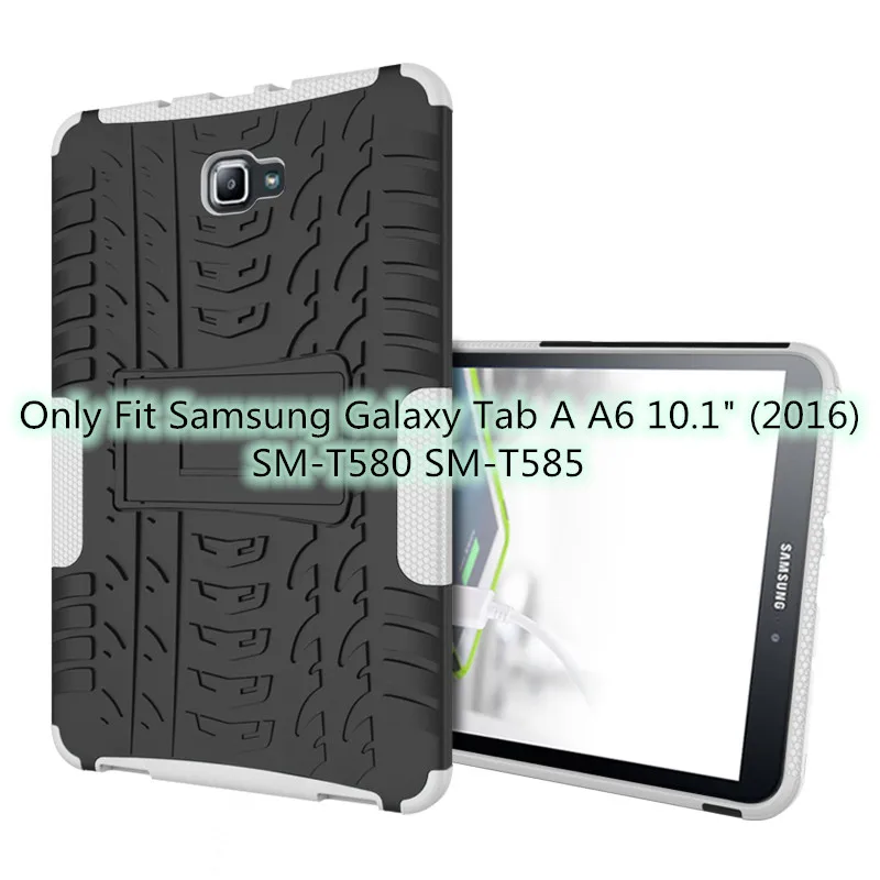 bai se T580 Шина и силикона с откидной крышкой для Samsung Galaxy Tab A A6 10,1 чехол T580 T585 T510 T515 SM-T580 SM-T585 SM-T510, коксовое покрытие+ подставка для ручек - Цвет: bai se T580