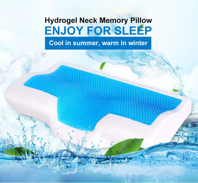 Memory Foam Gel Pillow Summer Ice-cool Pillows Orthopedic Neck Cervival  Good Deep Sleeping Home Beddings подушка Slow Rebound