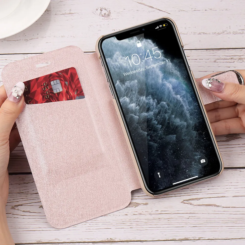 LLZ.COQUE Чехол бумажник с бриллиантами для Samsung S10 Plus S10E S8 S7 Edge Note 10 Блестящий