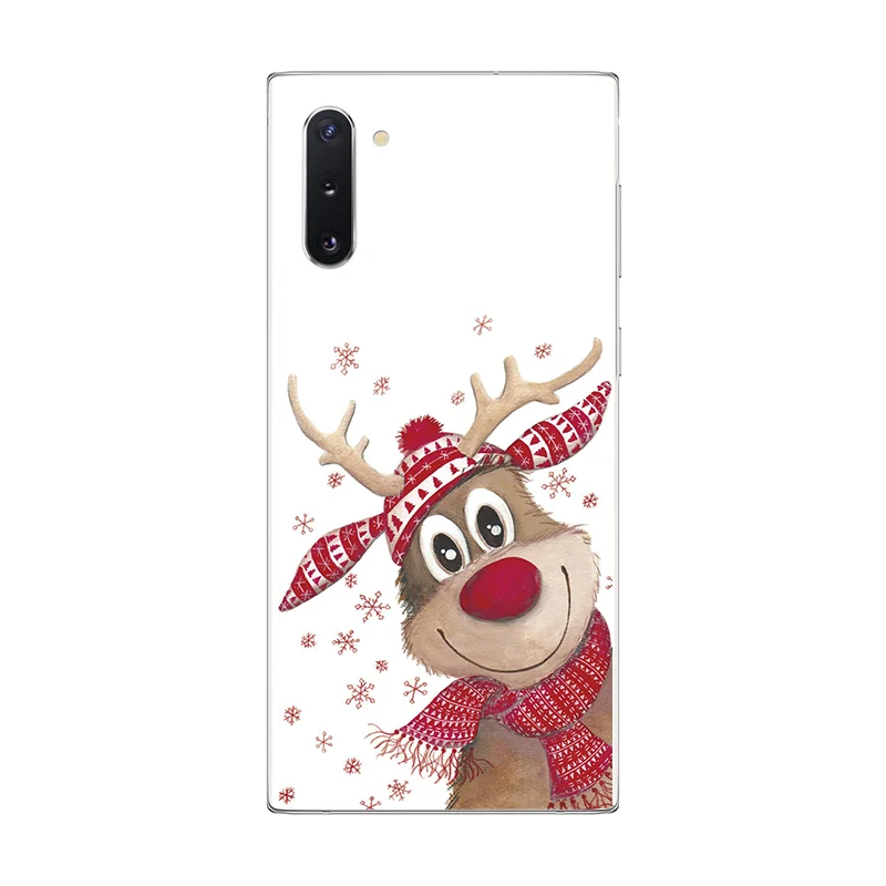 sdbdylu Новогодние подарки Рождество для samsung Galaxy Note 10 чехол мягкий TPU для samsung S9 S10 Plus Note 8 9 Чехлы Санта Клаус Лось снеговик - Цвет: sdbdylu