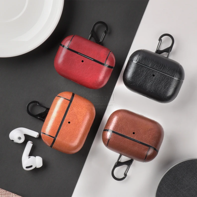 Новинка для Apple Airpods Pro airpodspro кожаный чехол для зарядки с крючком беспроводные наушники роскошный защитный чехол