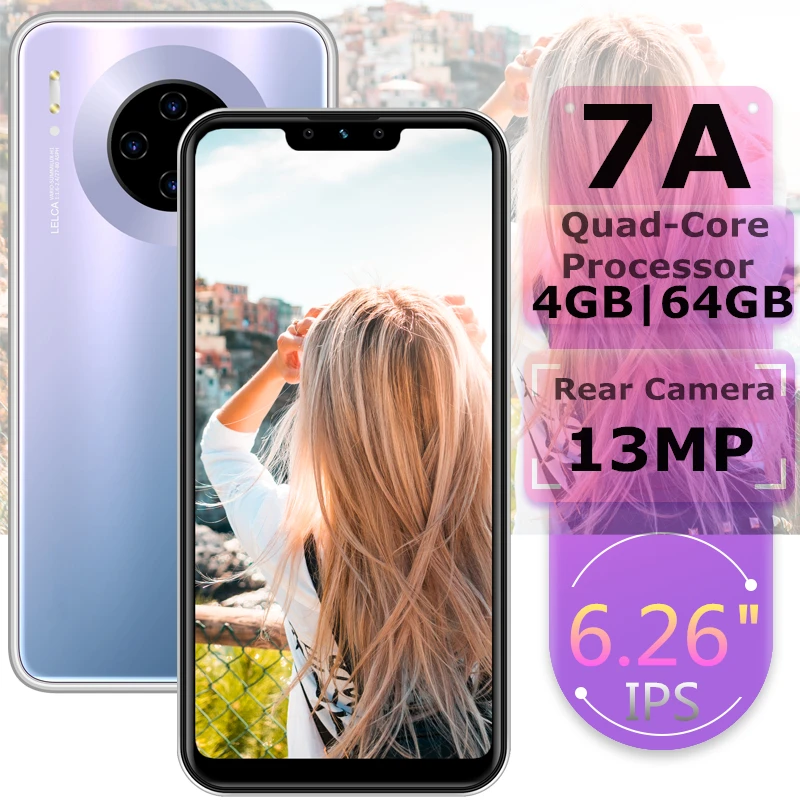 Смартфон глобальная версия 7А 6 26 &quot13MP камера 4 Гб 64 четырехъядерный Android 0