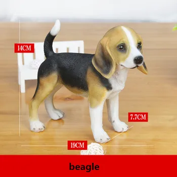 

Simulation Animal Resin Pet Dog Sculpture Craft Dog Breeding Beagle Bulldog Labrador Home Living Room TV Cabinet Decor M2937