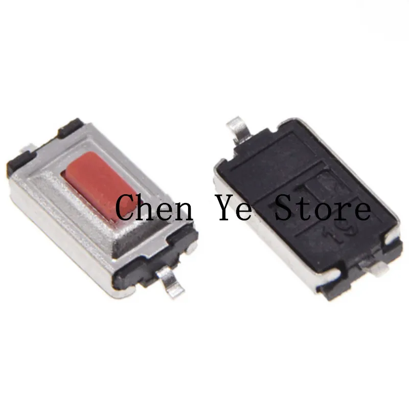 100% 터치 마이크로 스위치, SMD 2 핀 레드 버튼 헤드, 3x6x2.5mm, 3x6x2.5, 무료 배송, 1000 개