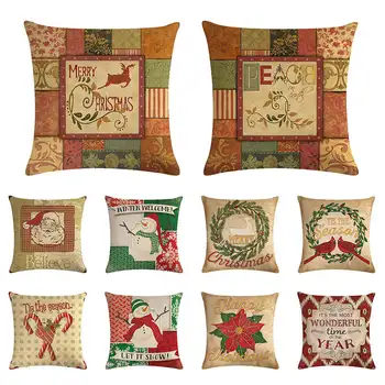 

Christmas Carnival pattern cushion cover Christmas tree pillow case car chair sofa fashion home decoration pillow case 45x45cm