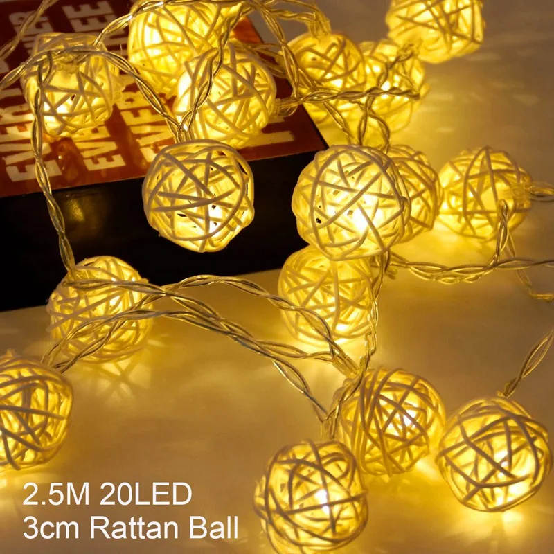 2.5M 20LED Warm Рождественские светодиодные огни, рождественские украшения для дома, Рождественские елочные украшения, подвесной декор, новогодний Navidad - Цвет: 2.5M 20LED Warm