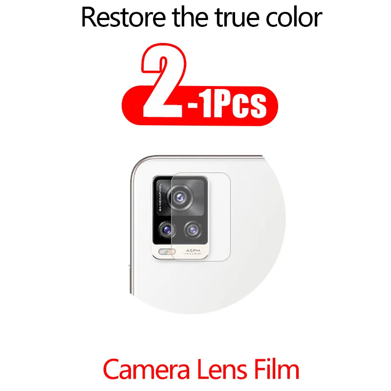2 Pcs 1 Pc Camera Lens Film For Vivo V20 V20SE V20Pro Camera Lens Protector Soft Tempered Glass