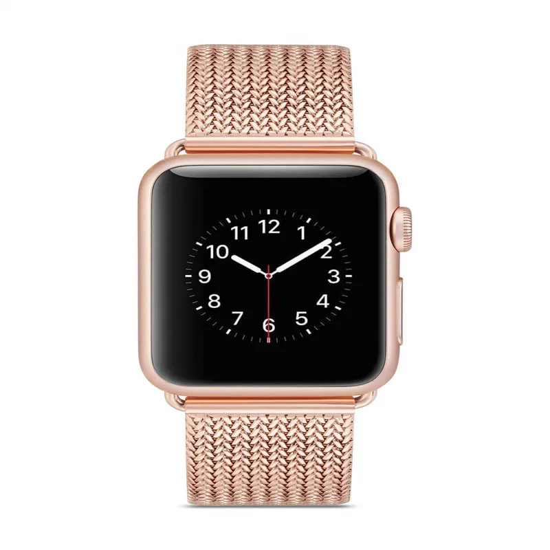 Нержавеющая сталь сетчатый Браслет ремешок для apple watch 4 группы 5 44 мм 40 мм Миланский Браслет спортивный ремешок для часов для наручных часов iWatch серии 3/2/1, 38, 42 мм, версия