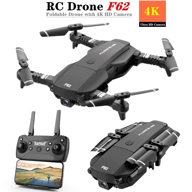 Радиоуправляемый Дрон 4K мини дроны F62 с HD камерой складной Квадрокоптер Вертолет VS E58 M69 Дрон игрушки для детского подарка