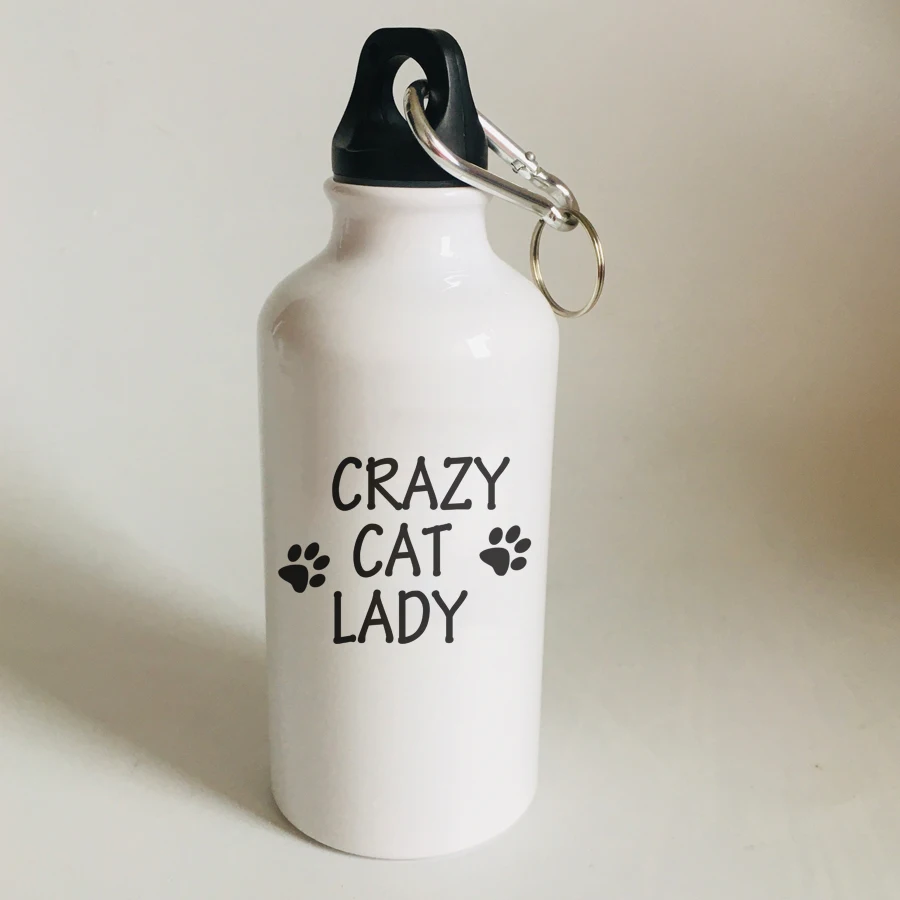 Новинка Crazy Cat LadyAluminum сплав спортивные бутылки для воды велосипедный чайник для езды на открытом воздухе спортивный чайник Подарочная бутылка