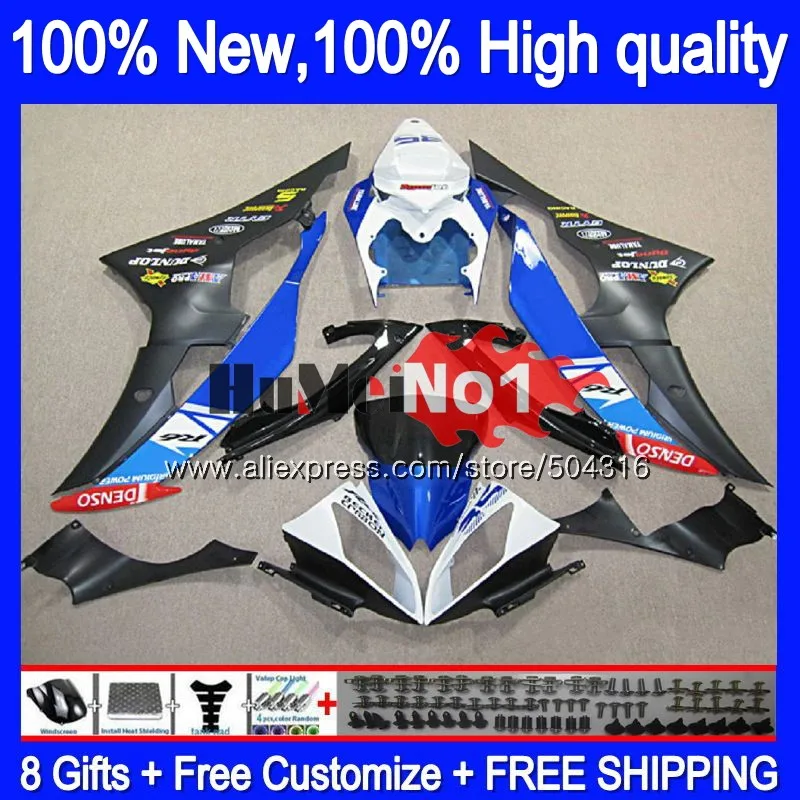 YZF600 для YAMAHA YZF-R6 YZF-600 YZF 600 R 6 37MC. 138 YZF R6 YZFR6 2008 2009 2010 2011 2012 08 09 10 11 12 цвет: черный, синий обтекатель