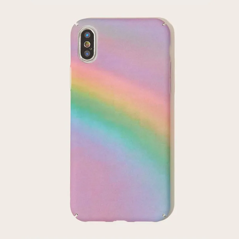 Разноцветный Радужный чехол для iphone 6 / 7/8/XS полноразмерный телефона защитный |