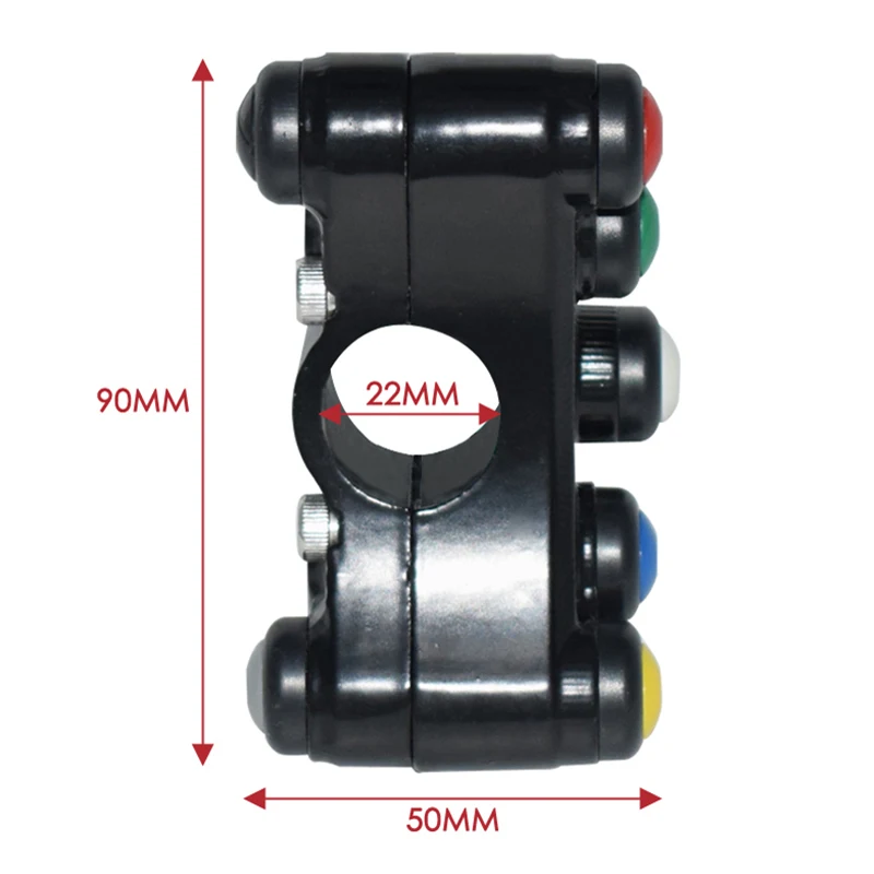 12V мотоциклетные переключатели 7/8 дюймов 22 мм крепление на руль велосипеда(фара поворотник Противотуманные фары Рог Алюминий сплав вкл/выкл ATV Скутер