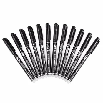 

12pcs Erasable Black Gels Ink Pens School Student Kid Stationery Supplies Set