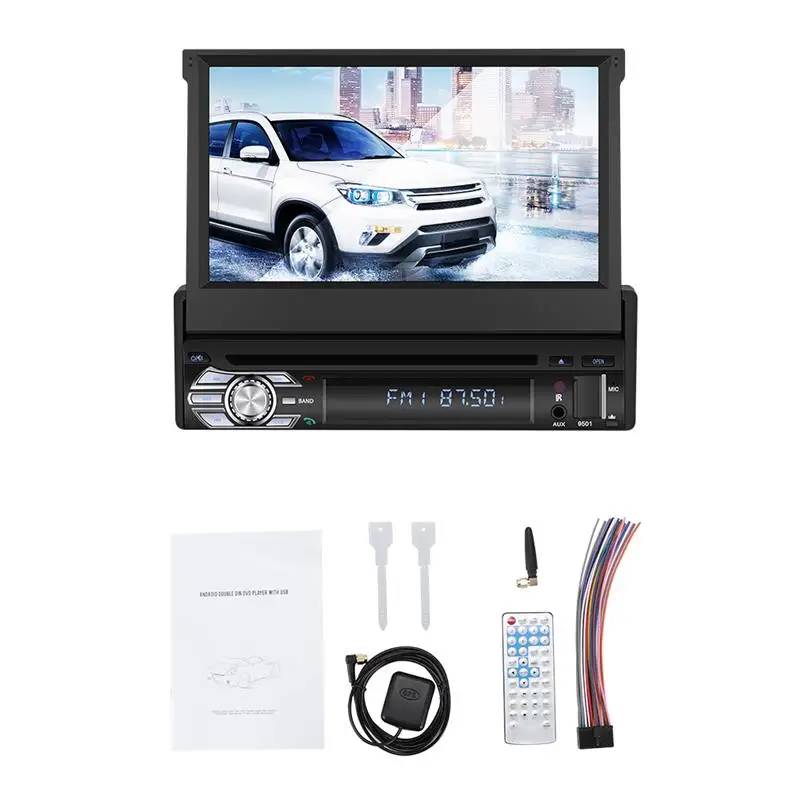 AOZBZ 7 дюймов 1 Din Автомобильный плеер Android 8,0 Автомобильный Радио с DVD gps навигация Стерео Bluetooth USB TF FM BT AUX обратная камера MP5