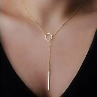 Модное женское ожерелье из сплава, s& Кулоны, колье, ожерелье золотого цвета с кристаллами, ожерелье для женщин, подарок, ювелирные изделия - Окраска металла: YQYN042