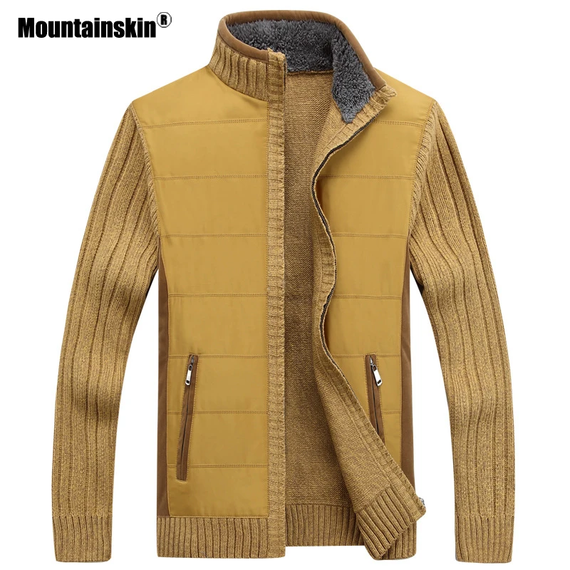 Mountainskin Men Sweaters Winter Warm Fleece Knitted Sweater Autumn Jackets Cardigan Coats Male Clothing Casual Knitwear SA848 Mountainskin Men Sweaters Winter Warm Fleece Knitted Sweater Autumn Jackets Cardigan Coats Male Clothing Casual Knitwear SA848