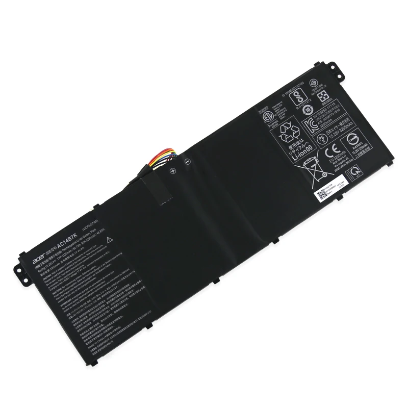 Аккумулятор для ноутбука acer AC14B7K 4ICP5/57/80 15,28 V 3320 мА-ч/50.7WH гарантия 2 года