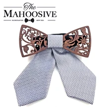 Деревянные аксессуары для шеи, галстуки-бабочки, полосатые корейские высококачественные галстуки-бабочки стюардессы, новинка, 1 шт., женские галстуки-бабочки