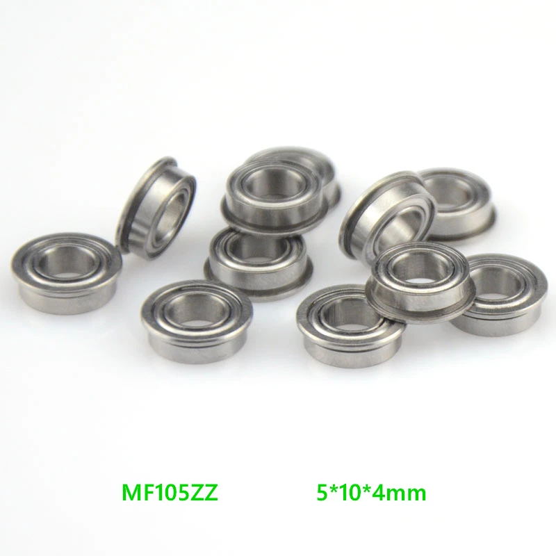 

50 шт. MF105ZZ фланцевые Глубокие шаровые подшипники 5*10*4 мм шкив
