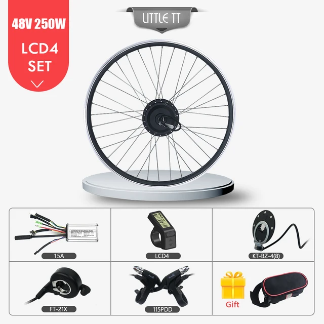 Electric Bicycle Conversion KIt  48V 250W Front Wheel Hub Motor ebike Motor Kit with LCD LED Display For Electric bicycle engine 48V LCD4 SET