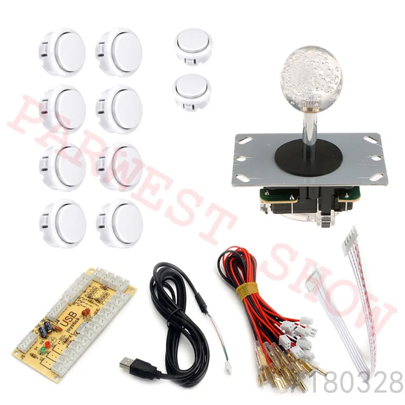 Jamma DIY аркадный джойстик набор ручек наборы 24 мм/30 мм кнопочные кнопки Нулевая задержка USB кабель для джойстик для ПК кнопочный кодер наборы