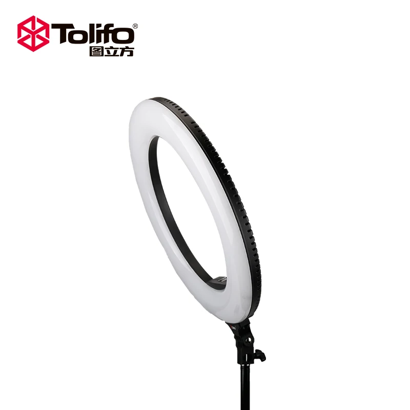 Tolifo R-60B 18 ''селфи кольцо света затемнения двухцветные 624 светодиодов ультра яркий 60 Вт макияж камера телефон фотография видео Освещение