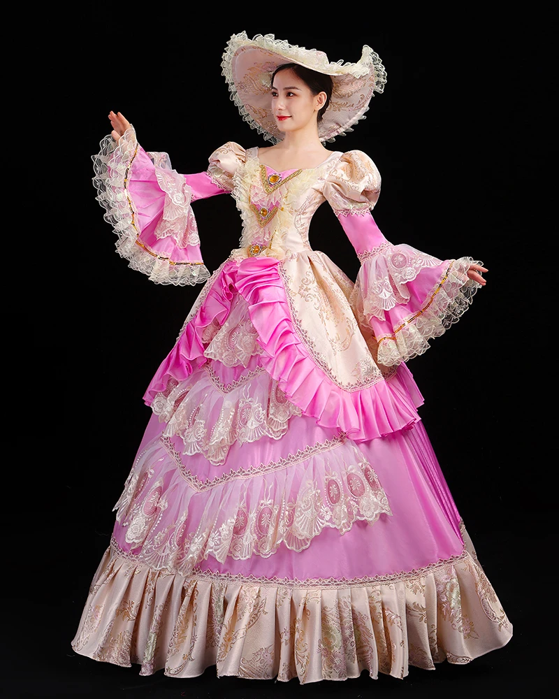 Элитные корт рококо барокко Marie Antoinette Бальные платья 18 век Ренессанс, платье для женщин