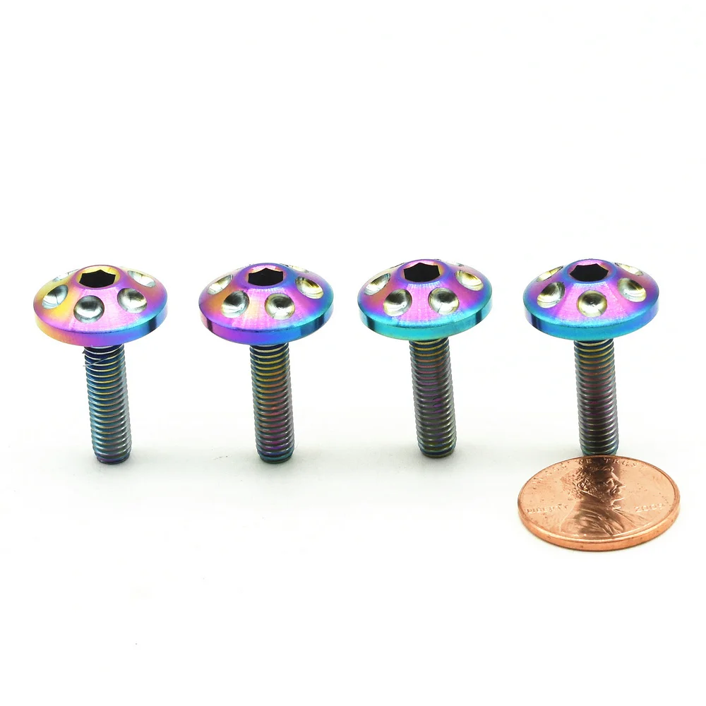 Titanium bolts M5x20 Motorcycle diy  hexagon rainbow color (1)