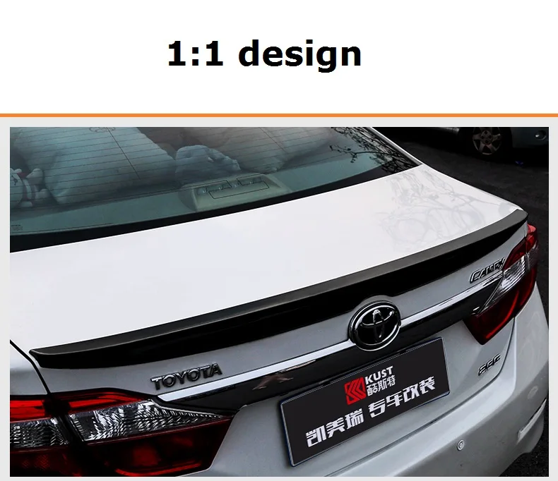 Подходит для Toyota camry 2012- Глянцевая печка для выпечки лак спойлер крыло заднее крыло разные цвета
