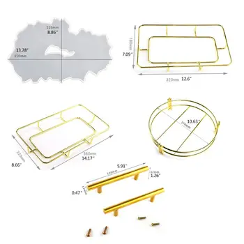 

Irregular Big Plate Resin Mold Oversized Fruit Disc Tray Resin Mold Art Crafts T4MD
