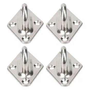 

304 Stainless Steel Ceiling Wall Mount Hook Heavy Duty Anchor Eye Plate For Boat Yoga Swings Hammocks