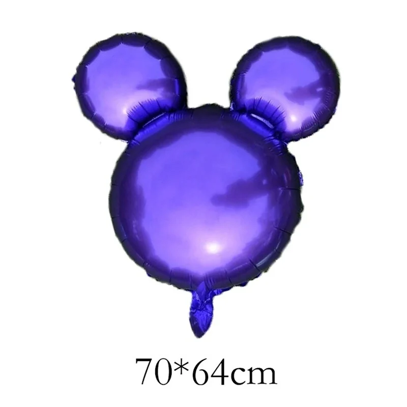 2pcs18inch большой Микки Минни Микки Маус голова алюминиевой фольги Гелиевый шар Дети День рождения украшения Детская ванна надувной подарок