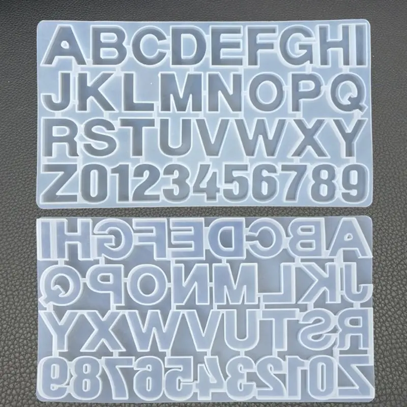 

DIY Crystal Epoxy Numbers 26 Letters Mold High Mirror Crafts Making Silicone Mould CORD