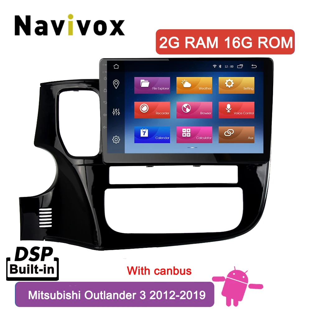 Cheap 10.1" 2din Android 8.1 9.0 Car DVD Player for Mitsubishi Outlander 3 2013 2014 2015 2016 2017 2018 Car Radio GPS Navigation WIFI 1