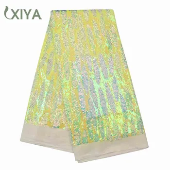 

Newest Sequins Laces Fabrics Nigerian Mesh Net Lace Fabrics for Sewing High Quality African Tulle Mesh Lace Fabric APW3213B
